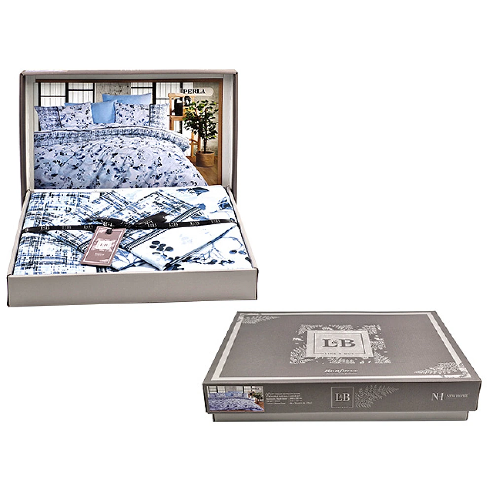 Lenjerie de pat 2 persoane NH Ranforce Like&Buy „Perla”, din policoton