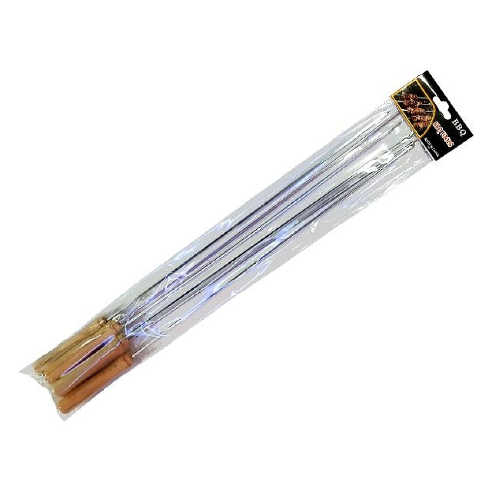 Set ace pentru frigarui BBQ 6buc, 50сmX0.3cm, maner din lemn