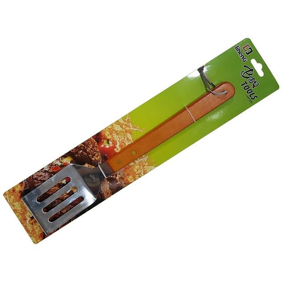 Spatula pentru gratar 38.5cm, cu maner din lemn