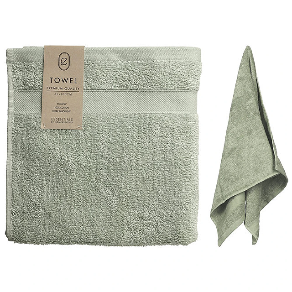 Prosop 50X100 cm H&S, bumbac, verde