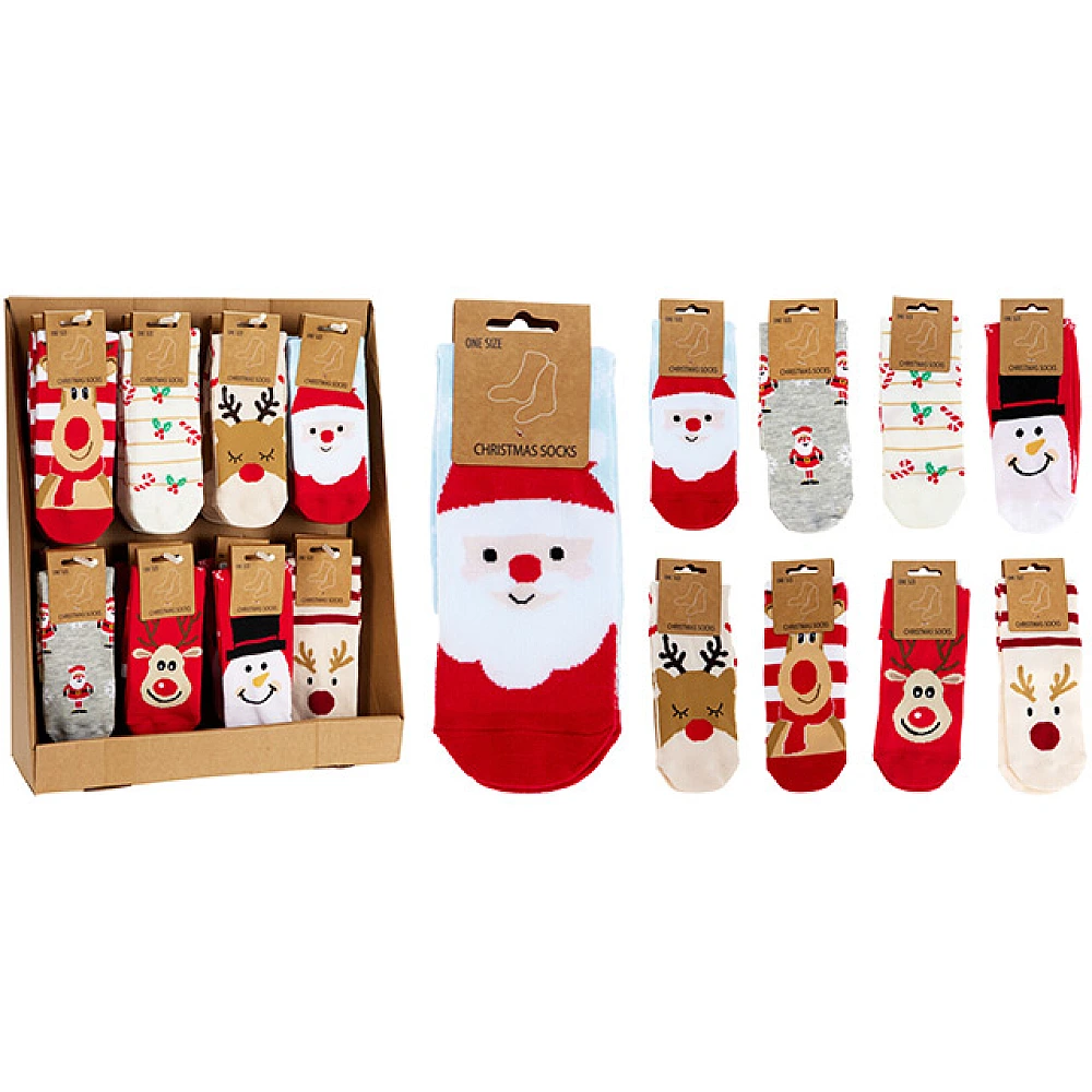 Sosete de Craciun unisex 32X8 cm, poliester