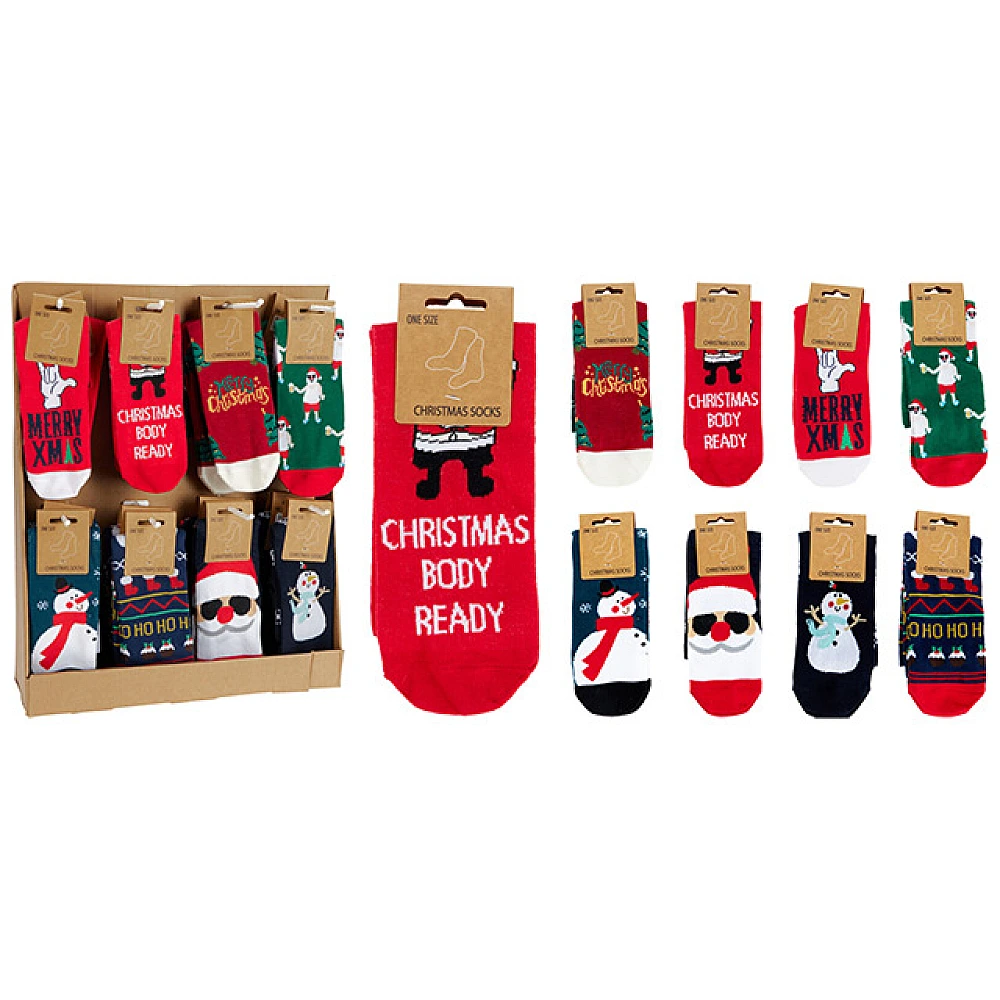 Sosete de Craciun unisex 35X8 cm, poliester