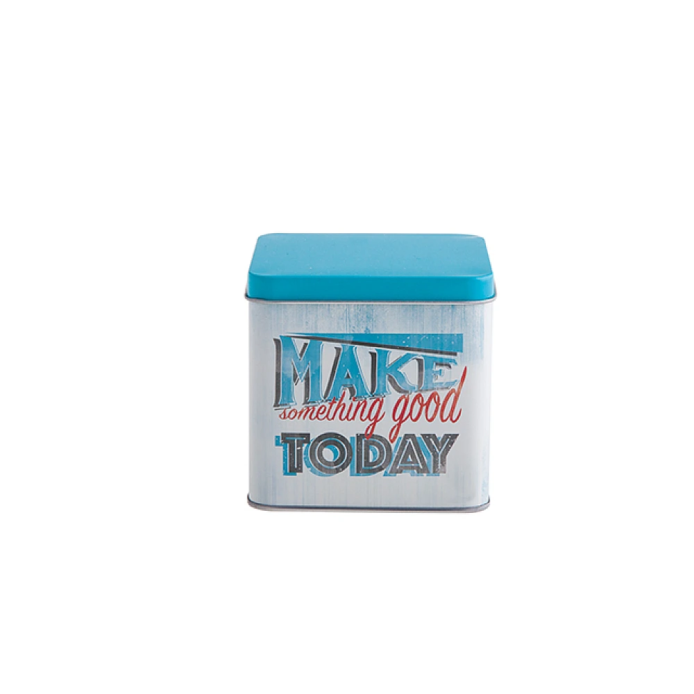 Recipient metalic Tognana 10X10X10cm Domus Blue Old