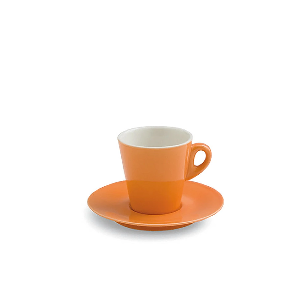 Cana cu farfurie Tognana Orange, ceramica