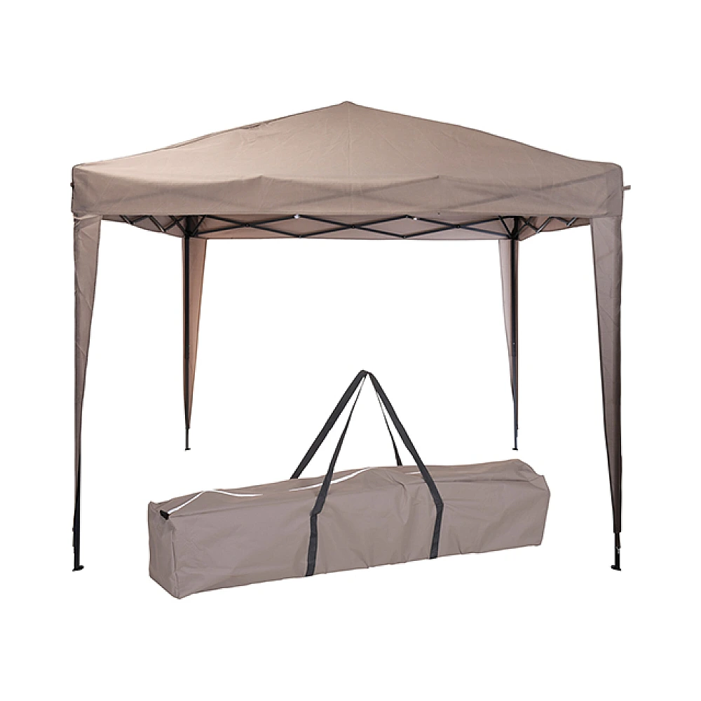 Cort pavilion 3X3X2.45m maro, poliester