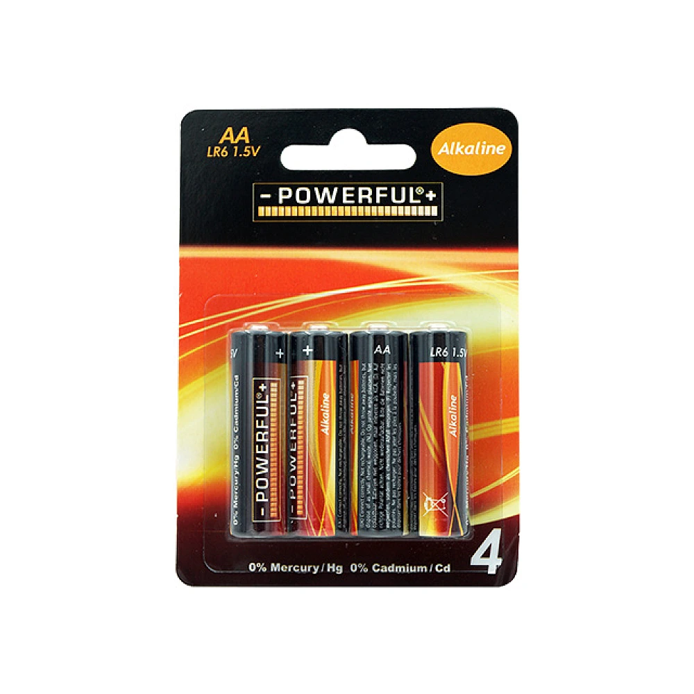 Set baterii alcaline AA LR6, 1.5V, 4buc