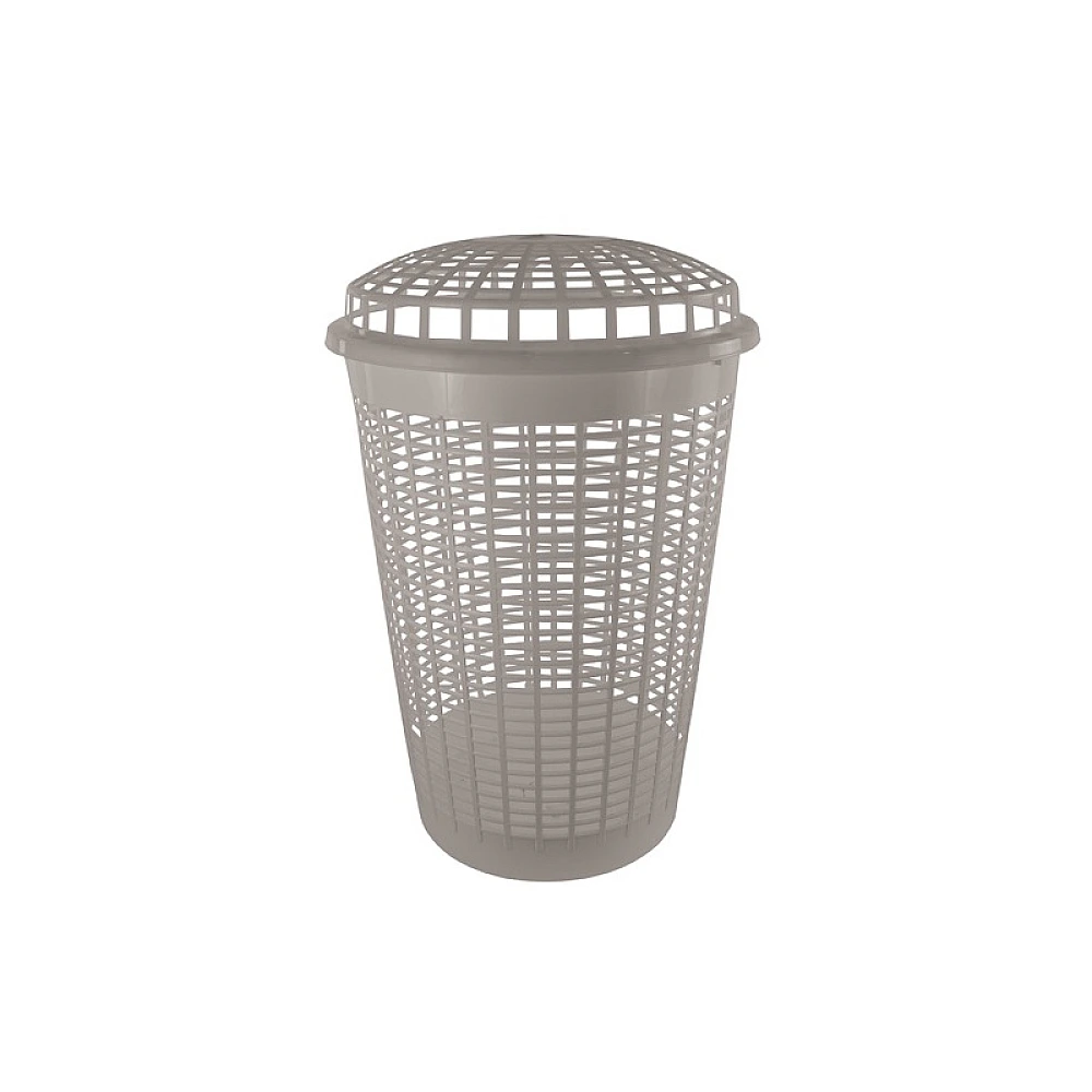 Cos pentru rufe cu capac Linda 60 l 45X66 cm, polipropilen, cappucino