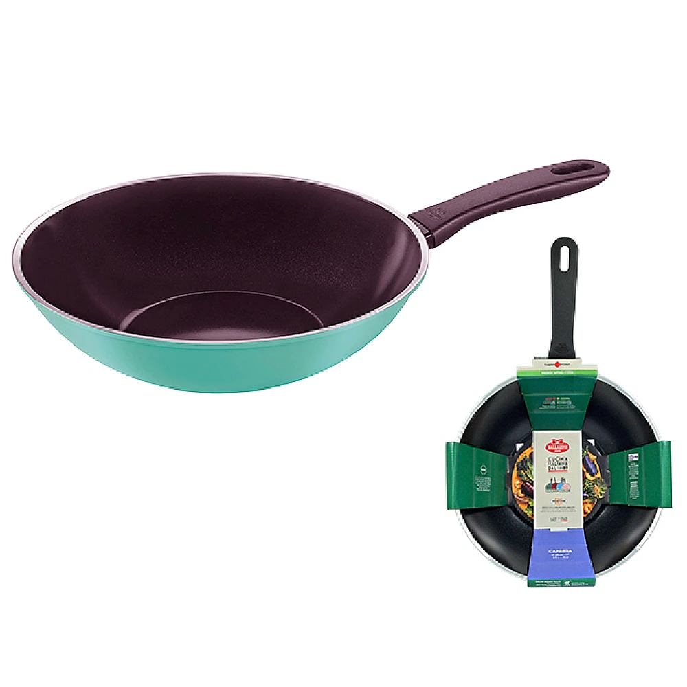 Tigaie WOK Ballarini Caprera 28cm, inductie, verde