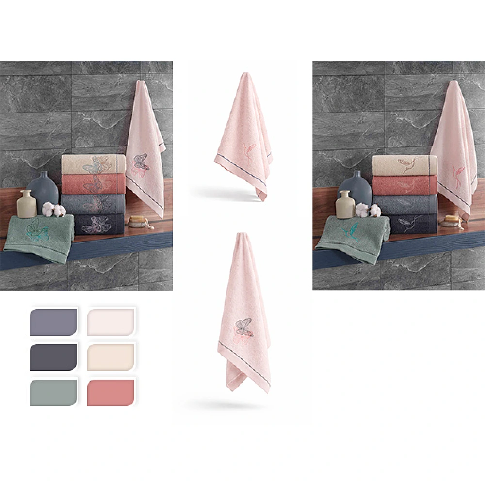 Prosop de baie 90X150 cm NH Anka Butterfly / Bird, bumbac
