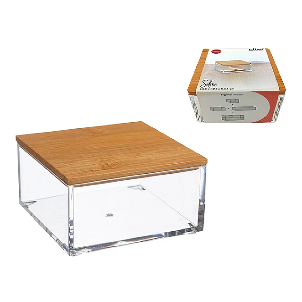Organizator pentru cosmetică Five Selena Bamboo 9.6X9.6X5.3cm
