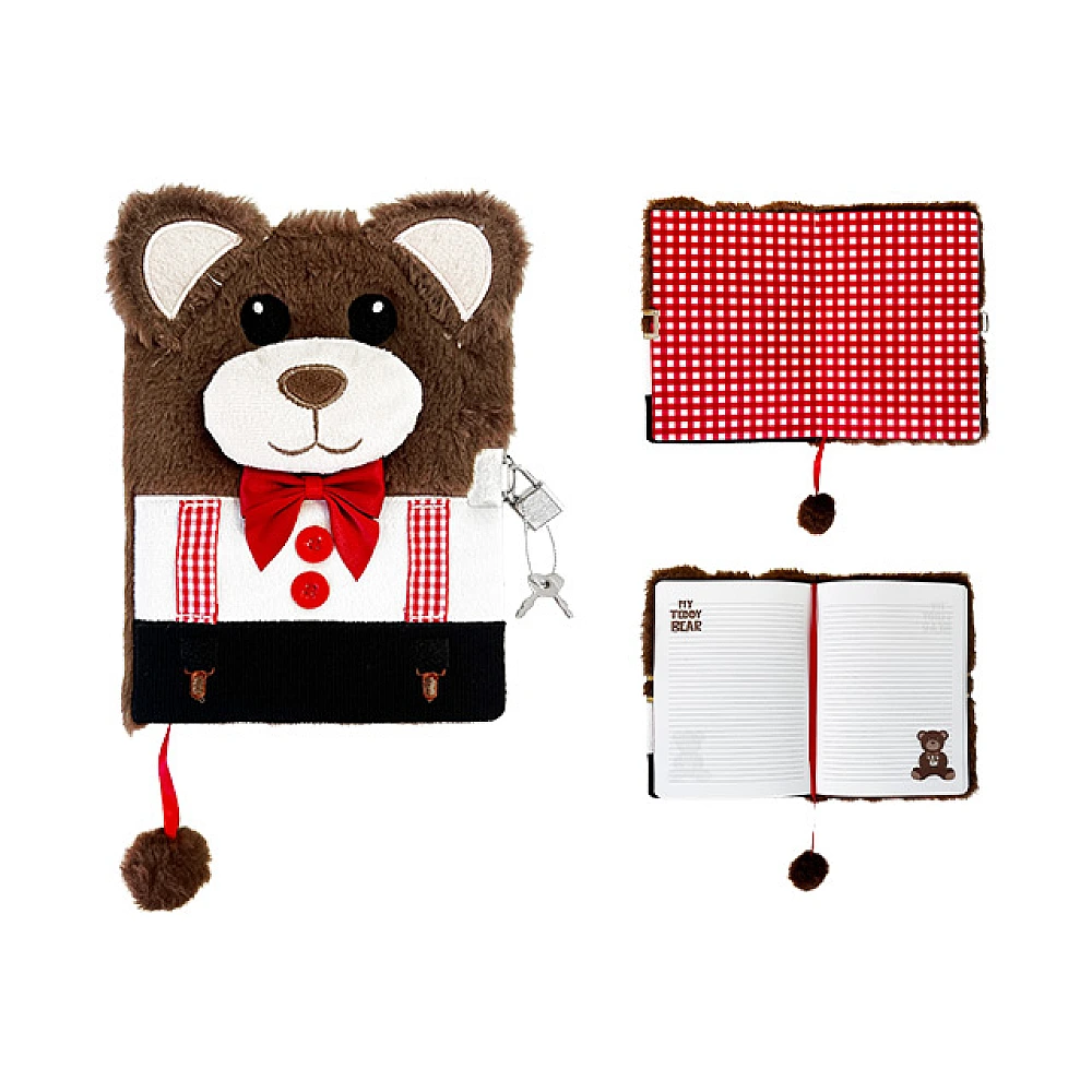 Jurnal cu lacat, A5, 96foi, 3D My Little Friend Teddy Bear, coperta plus