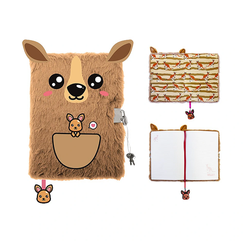 Jurnal cu lacat, A5, 96 foi, 3D My Little Friend Kangaroo , coperta plus