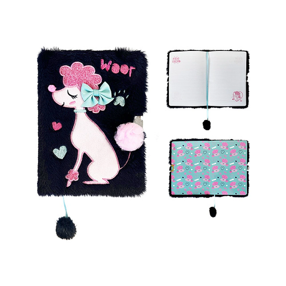 Agenda cu lacat, A5, 96 foi, My Little Friend Lady Poodle, coperta plus