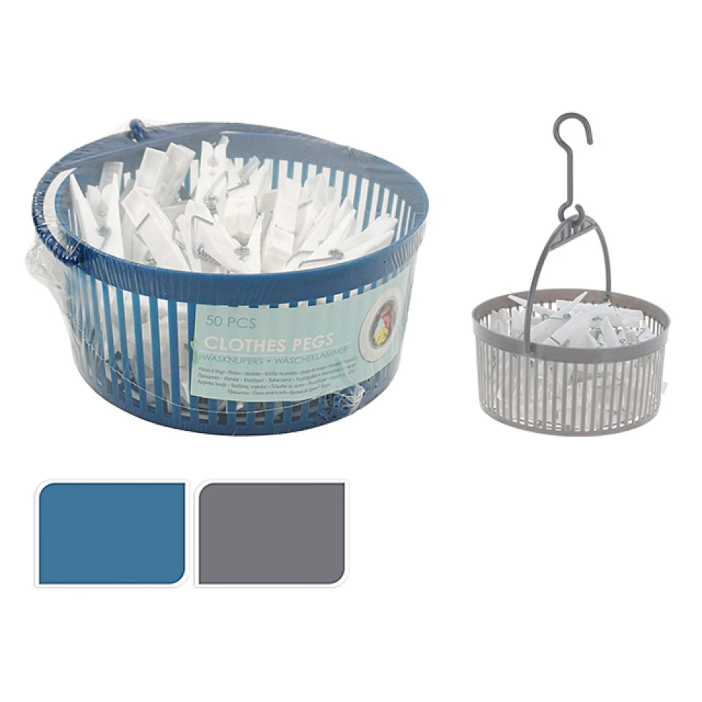 Set de clești p-u rufe Ultra Clean, 50buc, cos 16X7cm