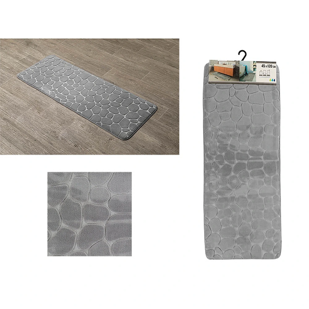 Covoras pentru baie 45Х120cm Tendance, gri, microfibra