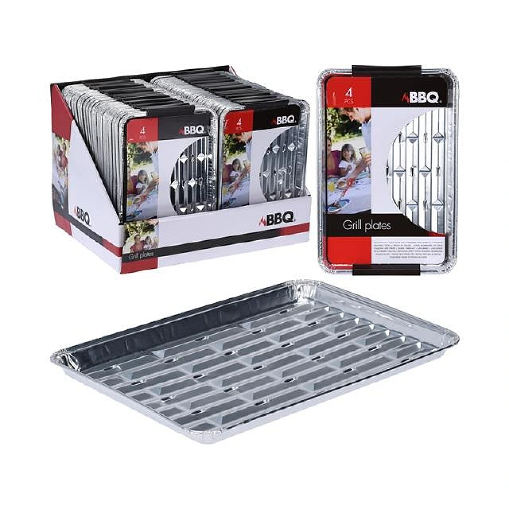 Forme din aluminiu BBQ 4buc, 24X16X1.5cm