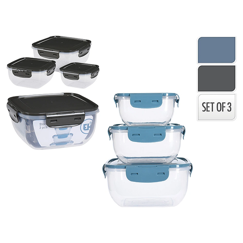 Set recipiente pentru pastrare EH 3buc 0.5l, 0.9l. 1.5l