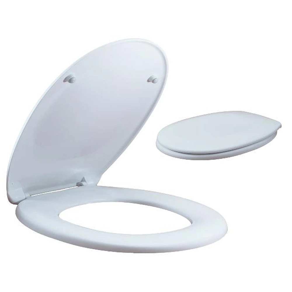 Capac pentru closet Gepard Ohajo alb, fixare inox, duroplast