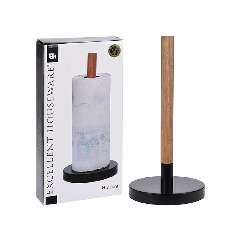 Suport pentru prosoape de hartie H31cm, bambus