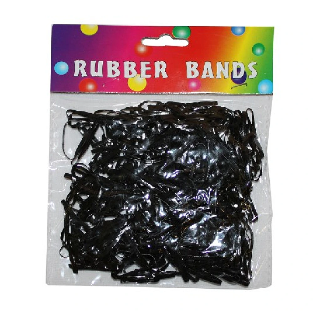 Set elastice pentru bani 250buc, dreptunghiulare, negre