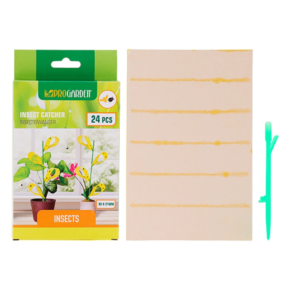 Set benzi adezive pentru insecte ProGarden, 24buc, 9.5X2.1 cm