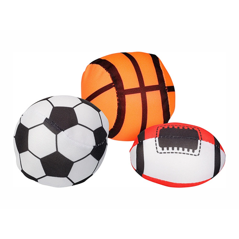 Set mingi pentru copii 3buc 7 cm (baseball, rugby, fotbal)