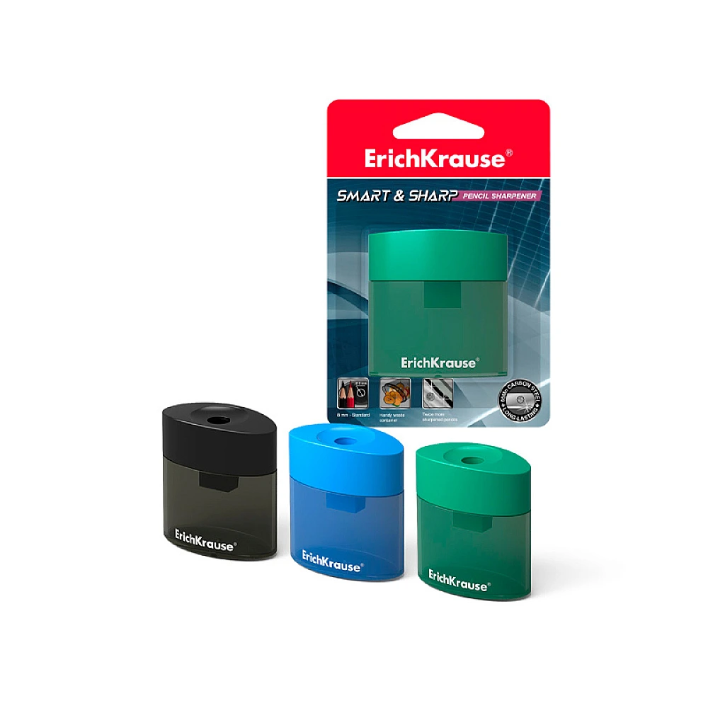 Ascutitoare p-u creioane cu recipient ErichKrause Smart&Sharp, blister