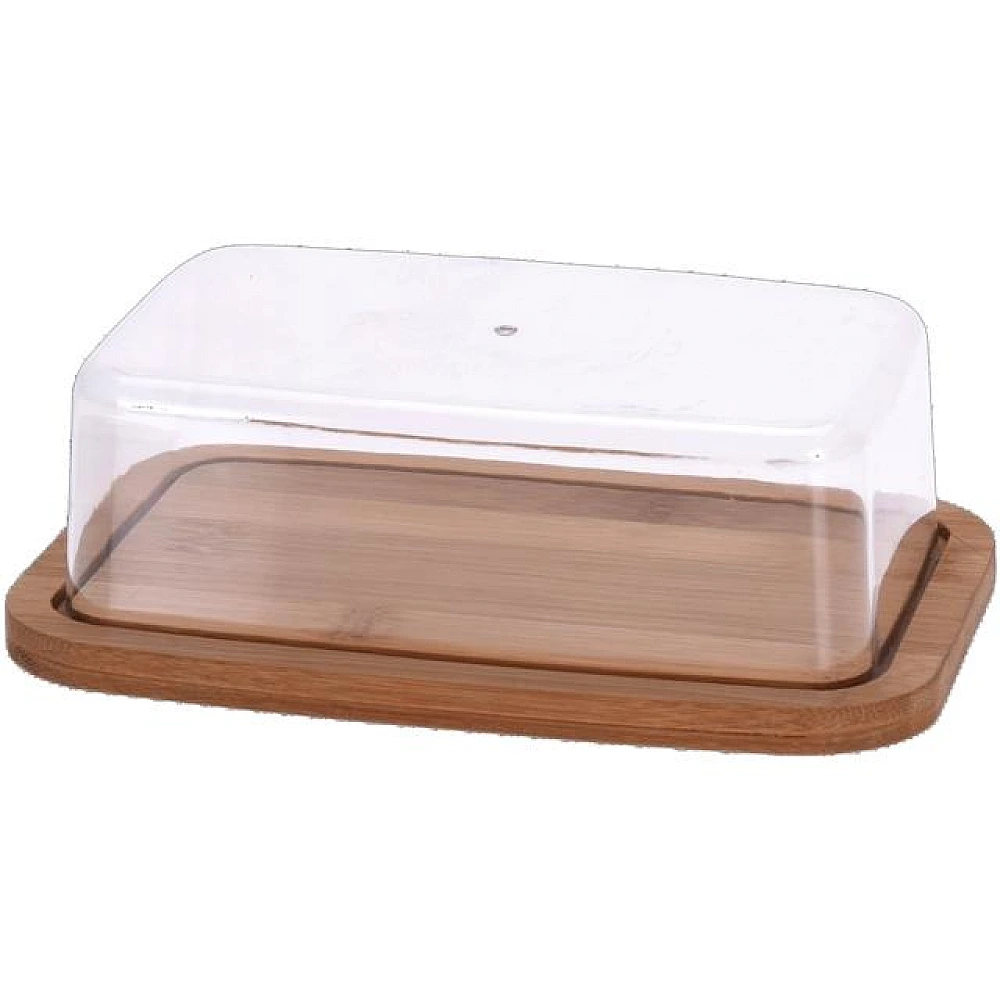 Untiera cu capac transparent EH 19X12.3X5.3cm, bambus si plastic