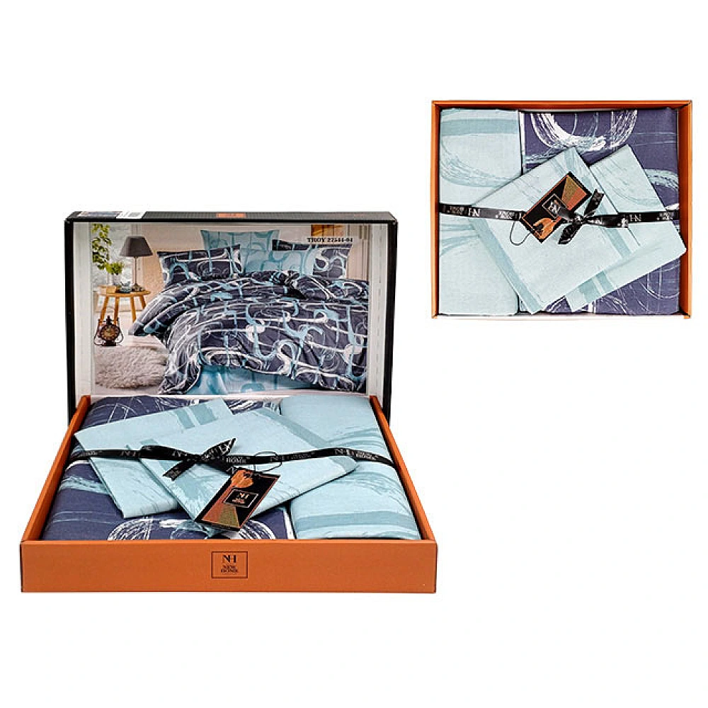 Lenjerie de pat 2pers NH Ranforce Troy 27544-04, policoton