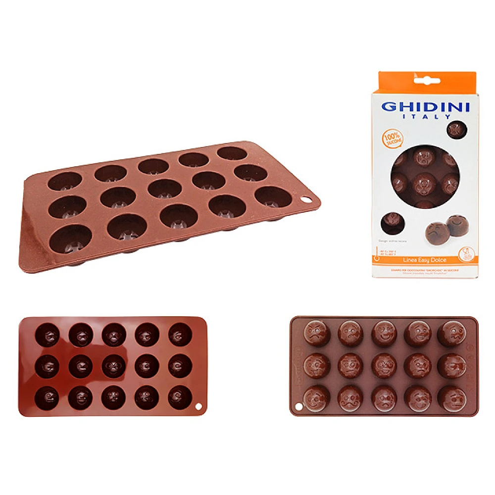 Forma pentru ciocolata din silicon Ghidini Emotichoc