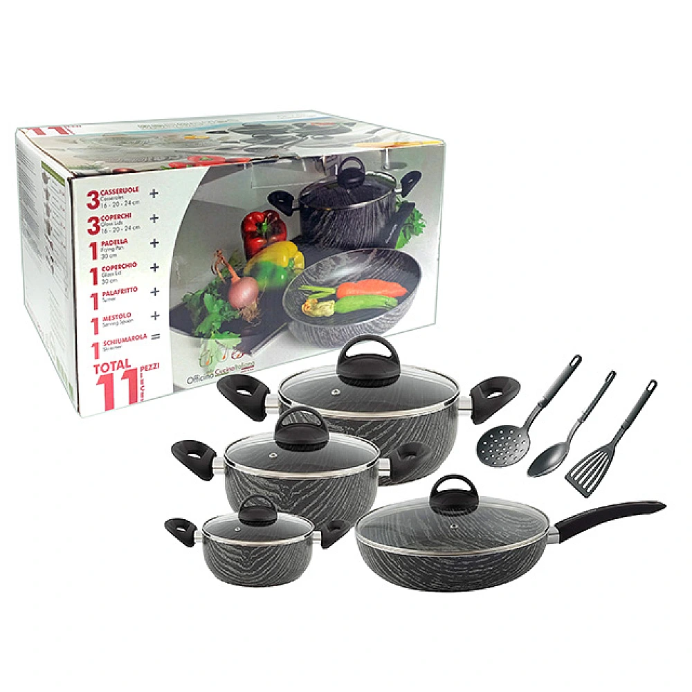 Set Officina Della Cucina vase antiaderente 11piese