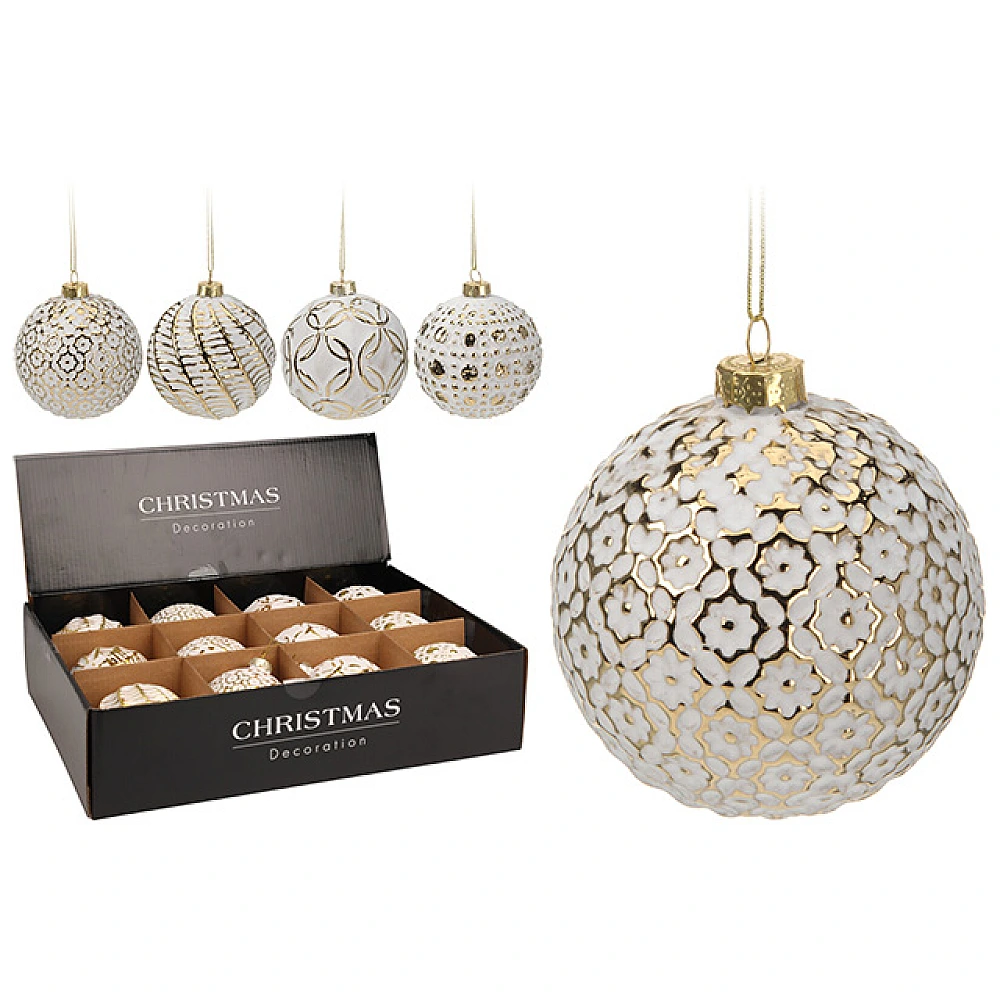 Glob pentru brad din sticla 80 mm 