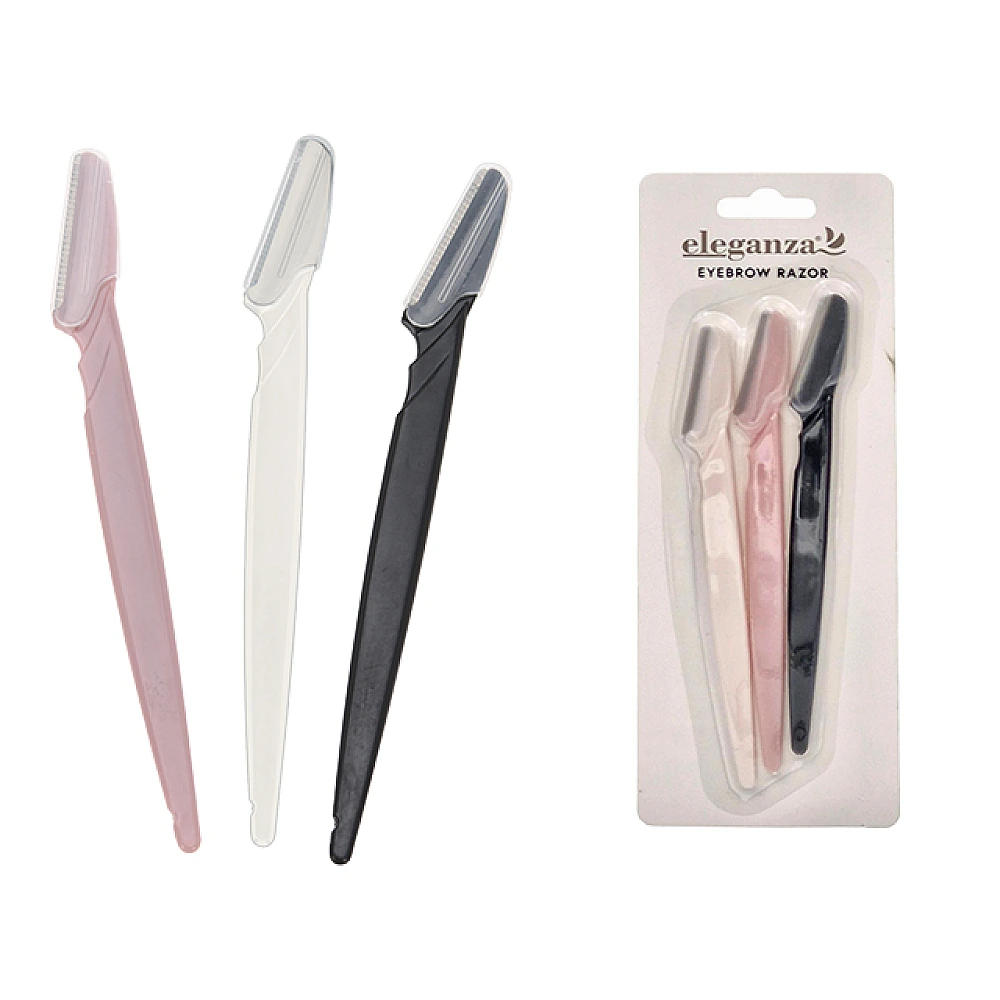 Set lame trimer pentru sprancene Eleganza 3buc,15cm
