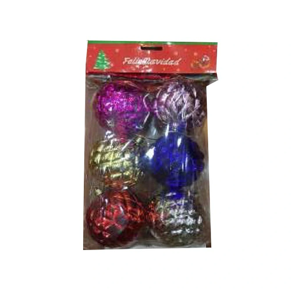 Set globuri pentru brad 6X80mm, in pachet