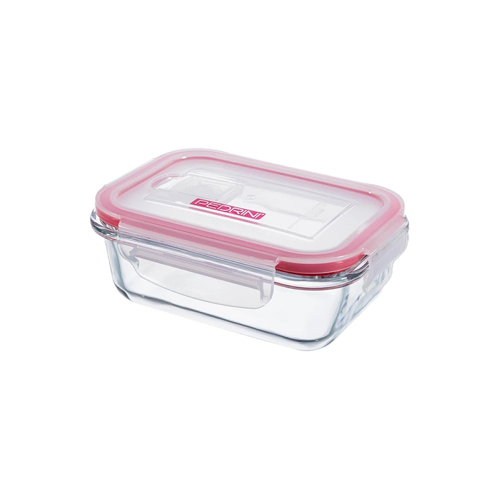 Recipient ermetic din sticla 380 ml, 15X11X5.3 cm