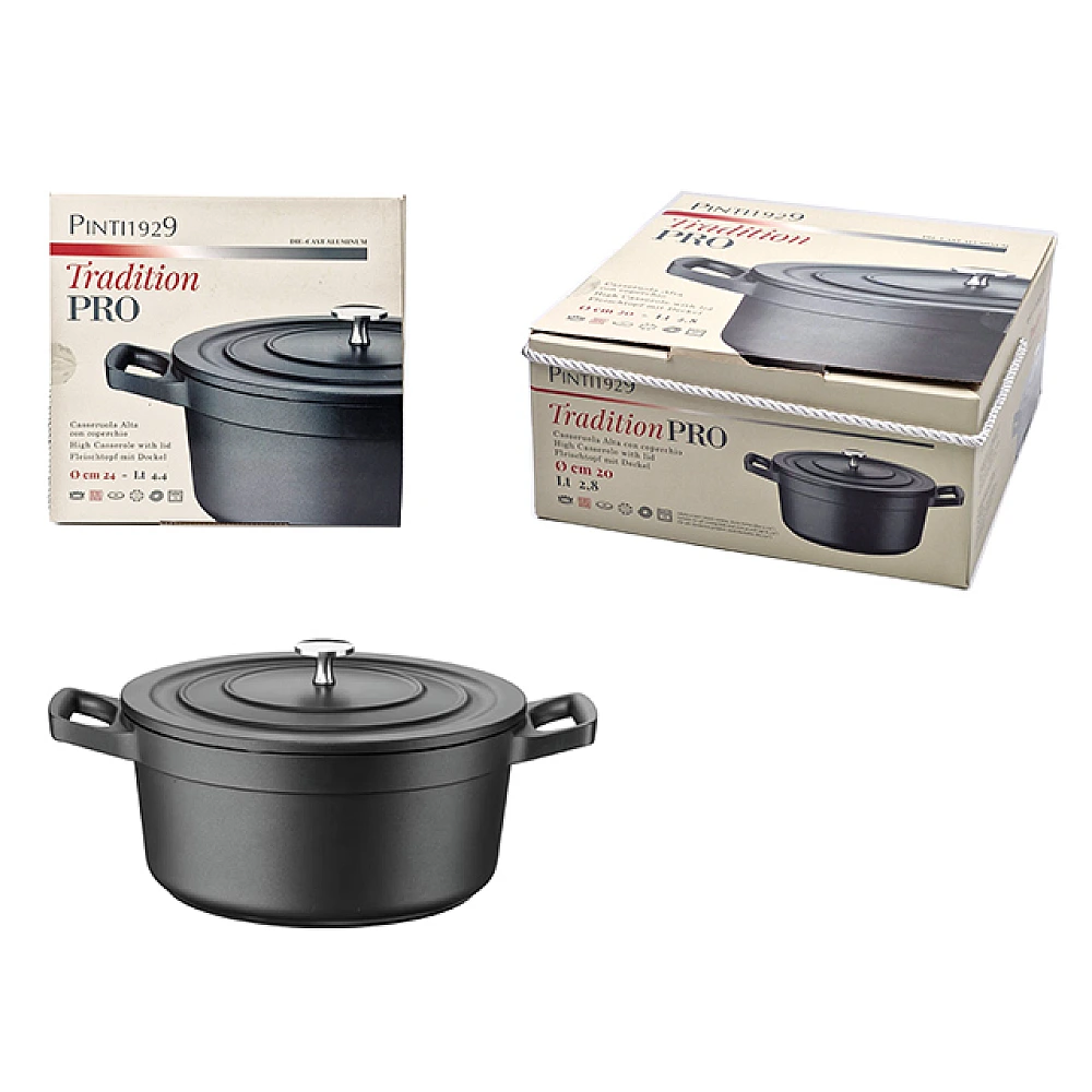 Cratita inalta Pinti Tradition Pro Black 20cm