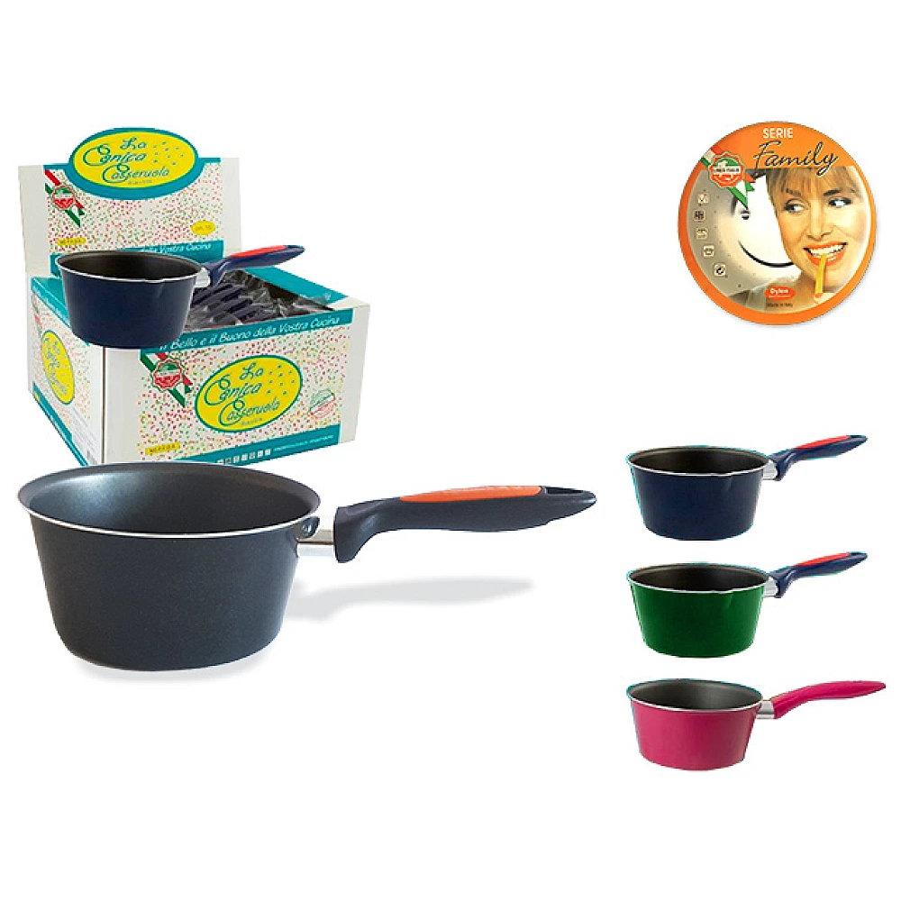 Caus non-stick 16/18cm, blue, roz, negru