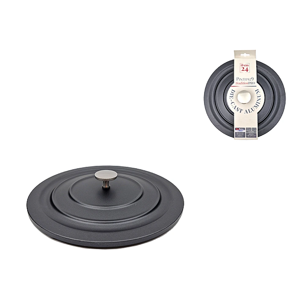 Capac 24cm cu maner din aluminiu Pinti Tradition Pro Black