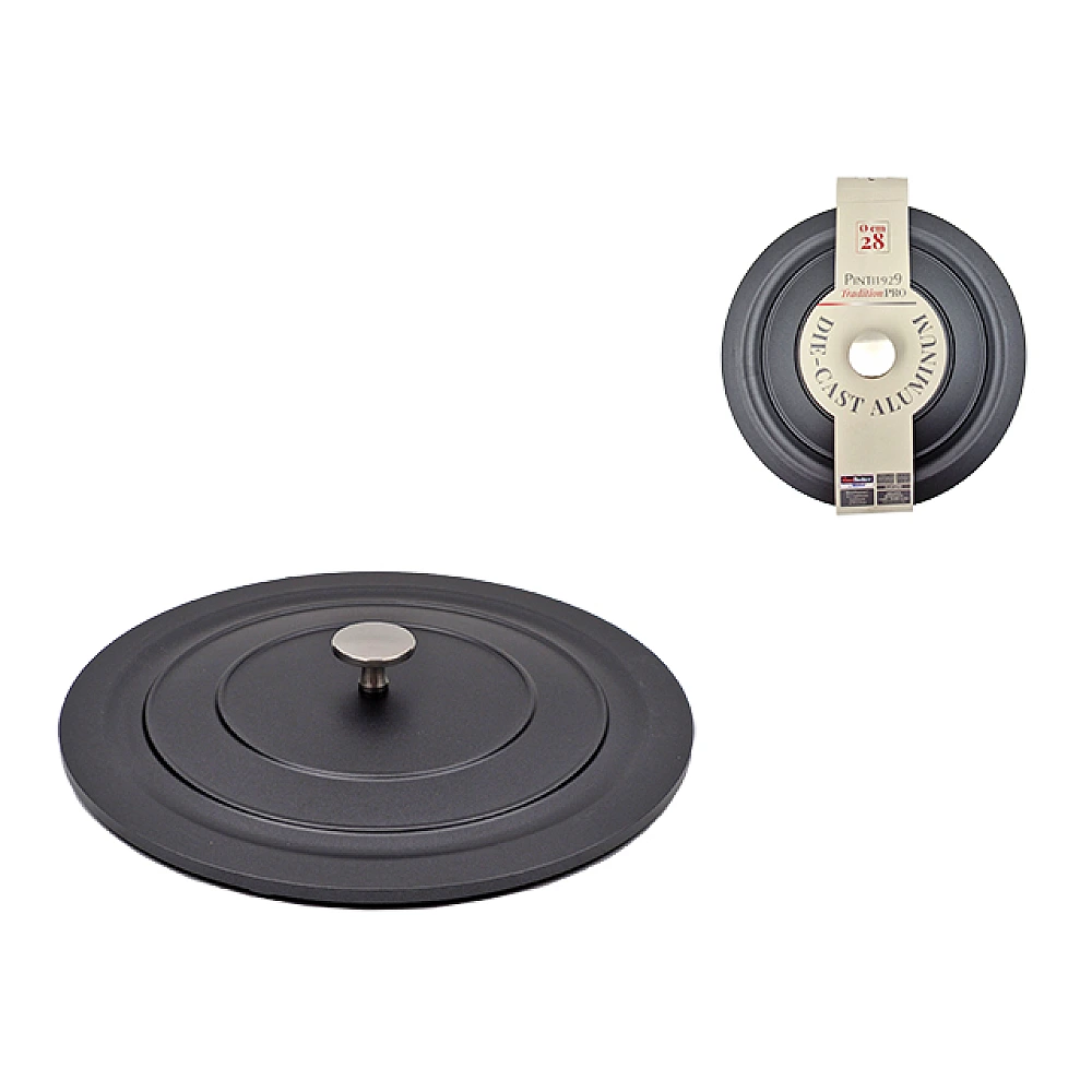 Capac 28cm cu maner din aluminiu Pinti Tradition Pro Black