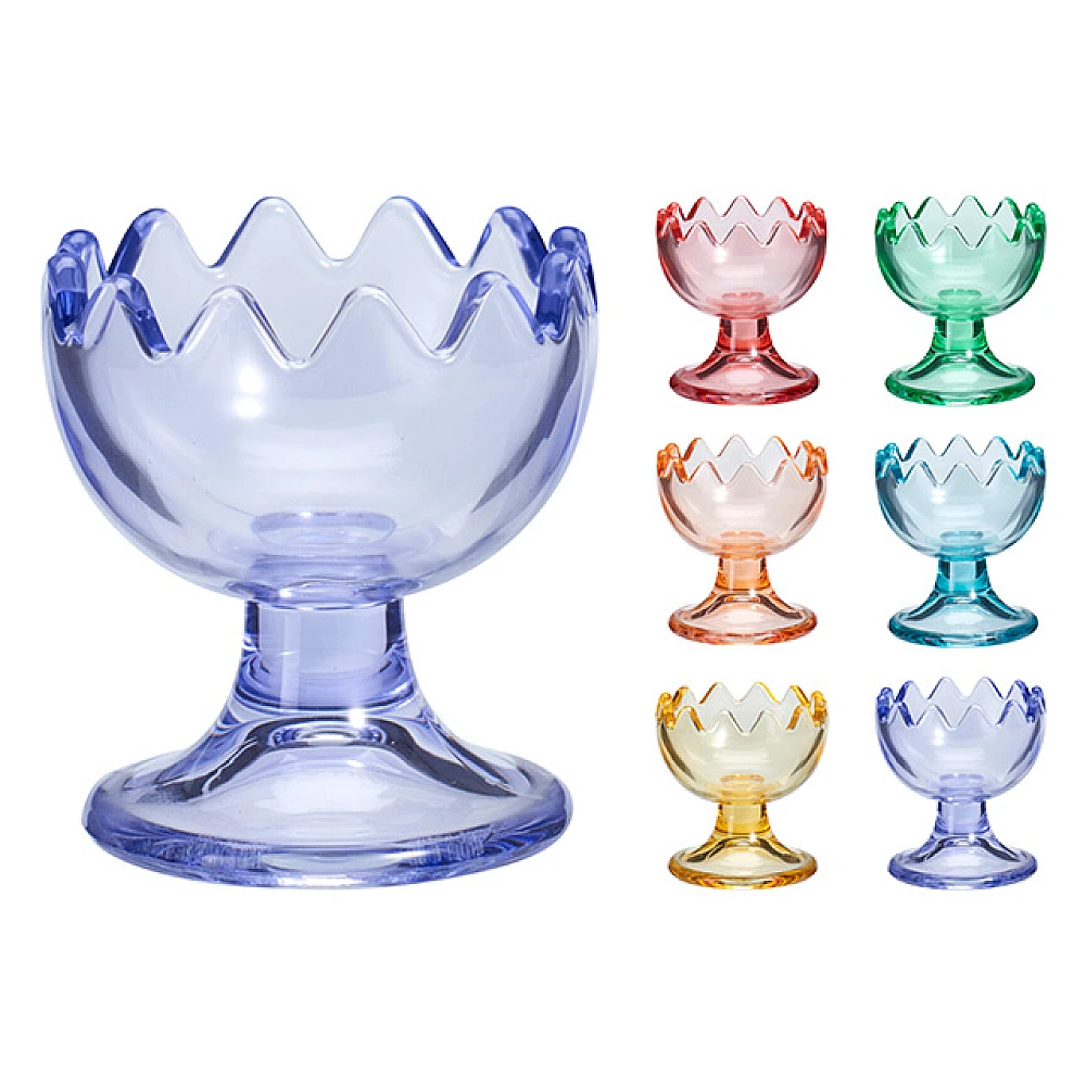 Suport pentru ou „Floare”, 5x6 cm, din sticl