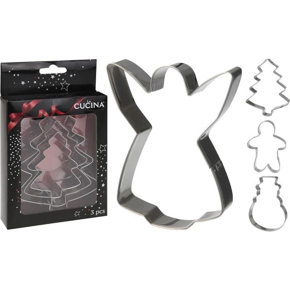 Forme pentru biscuiti de craciun Cucina 3buc, metal