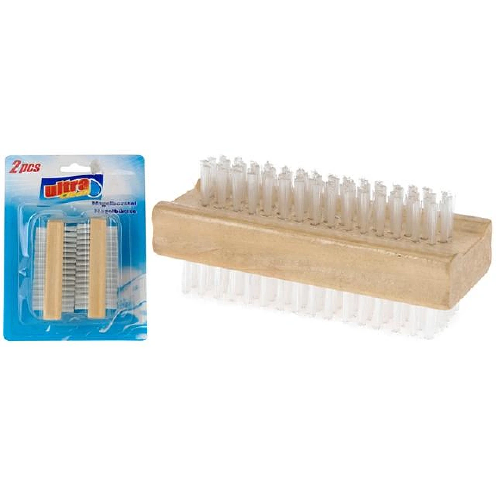 Perii pentru unghii Ultra Clean 2buc, din lemn