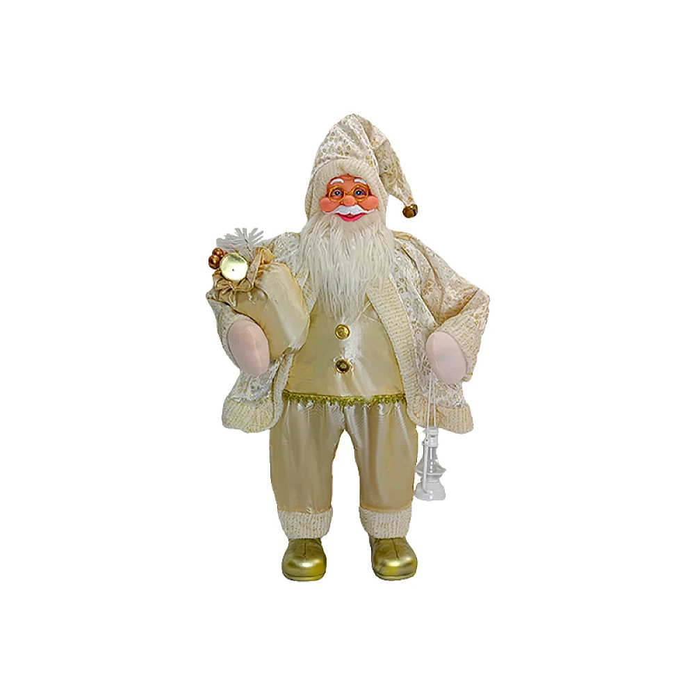 Mos Craciun 90 см Golden Christmas cu cadouri si felinar