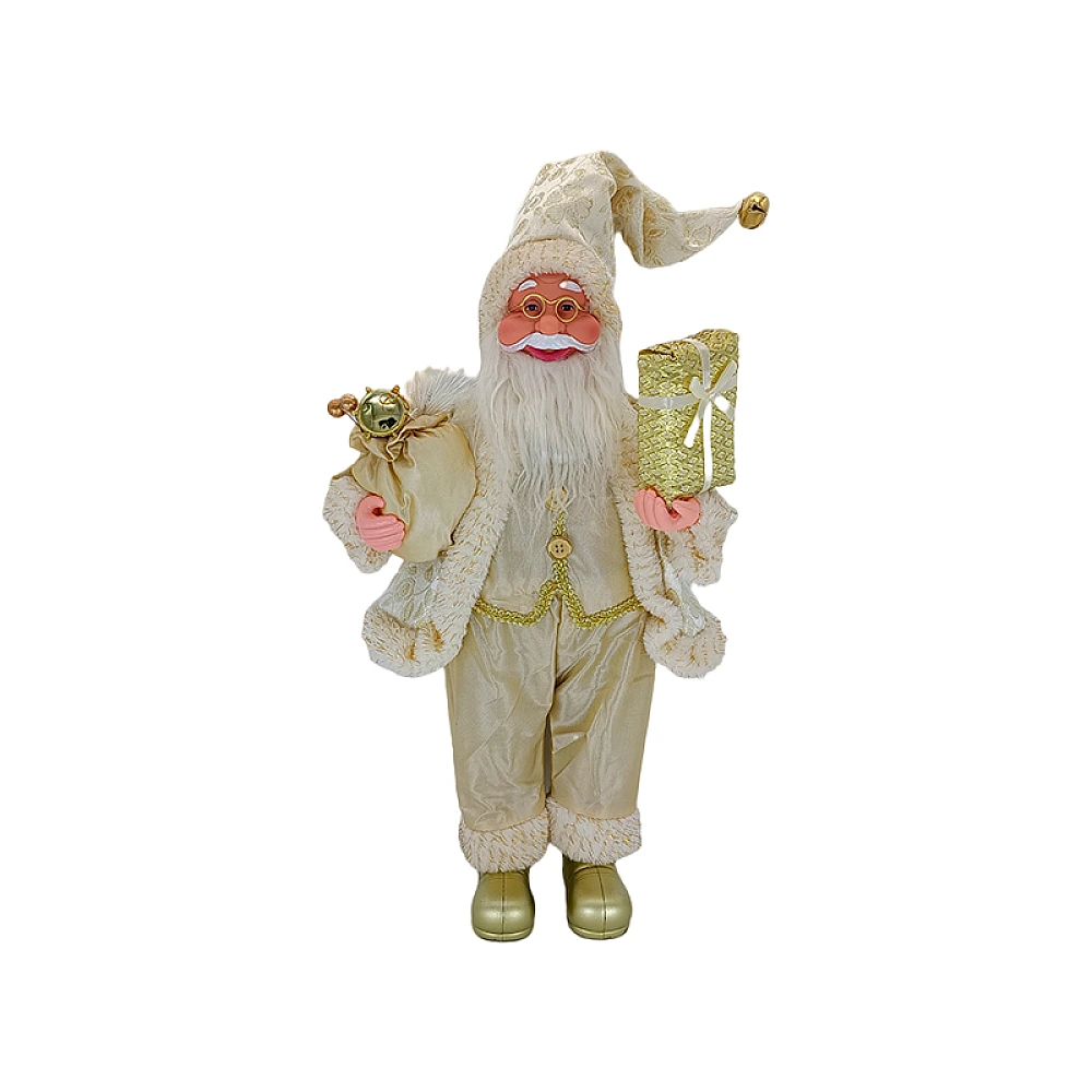 Mos Craciun 45 cm Golden Christmas cu cadouri