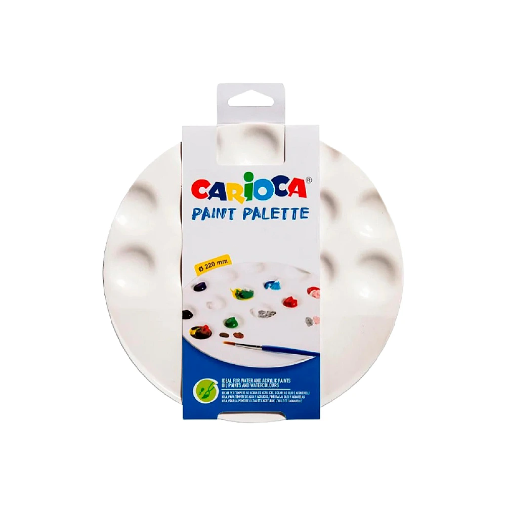 Paleta pentru vopsea Carioca, rotunda D22 cm