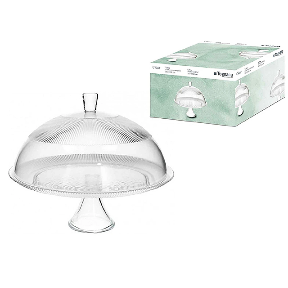 Suport pentru tort Tognana Clear cu capac, D33 cm, H28 cm