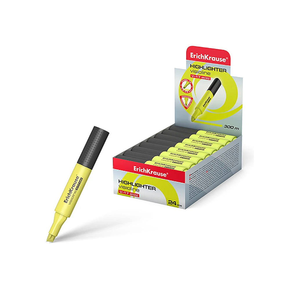 Textmarker ErichKrause Visioline V-17 Mini, galben