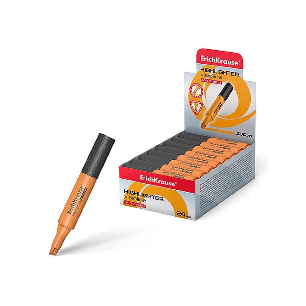 Textmarker ErichKrause Visioline V-17 Mini, portocaliu