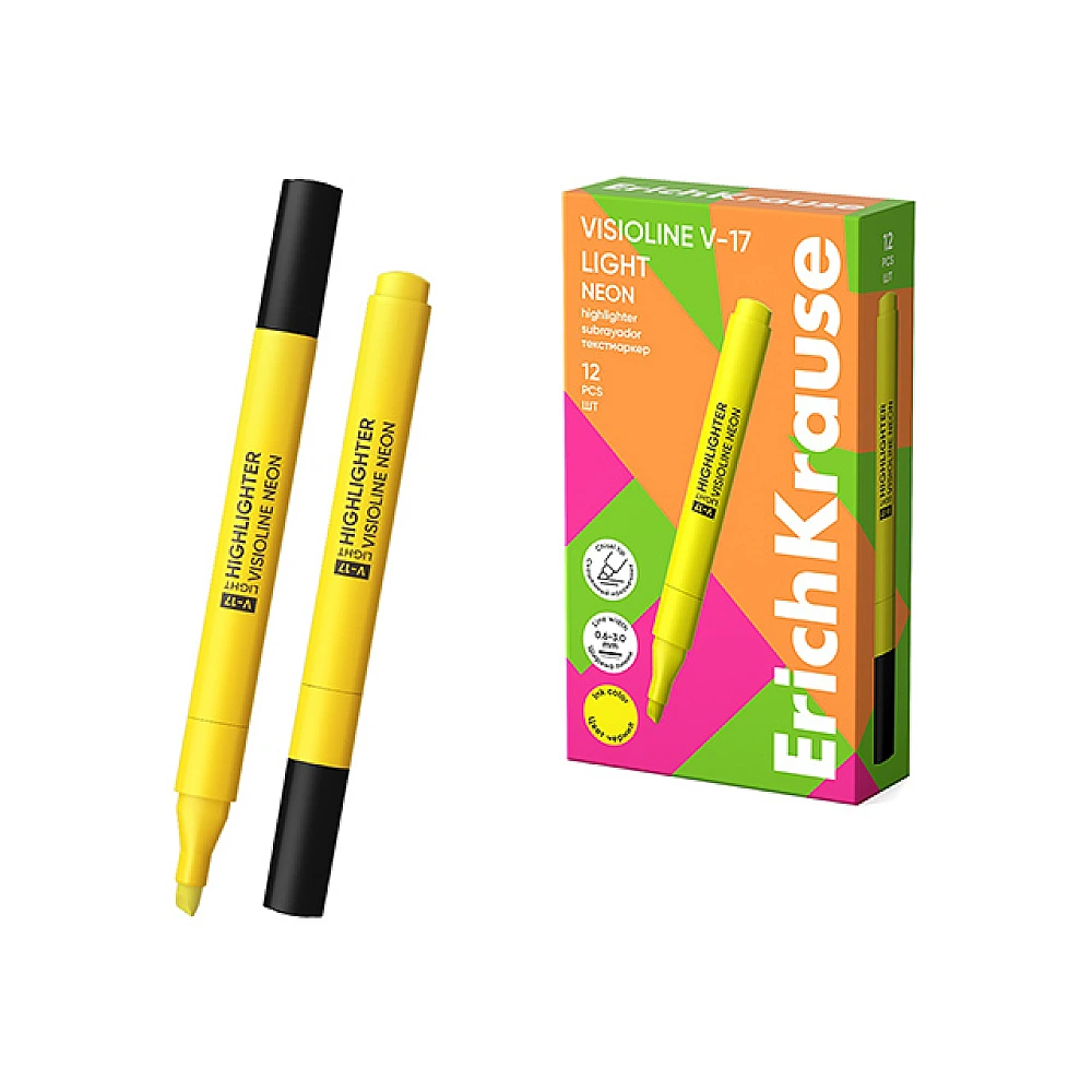Textmarker ErichKrause Visioline V-17 Light Neon, galben