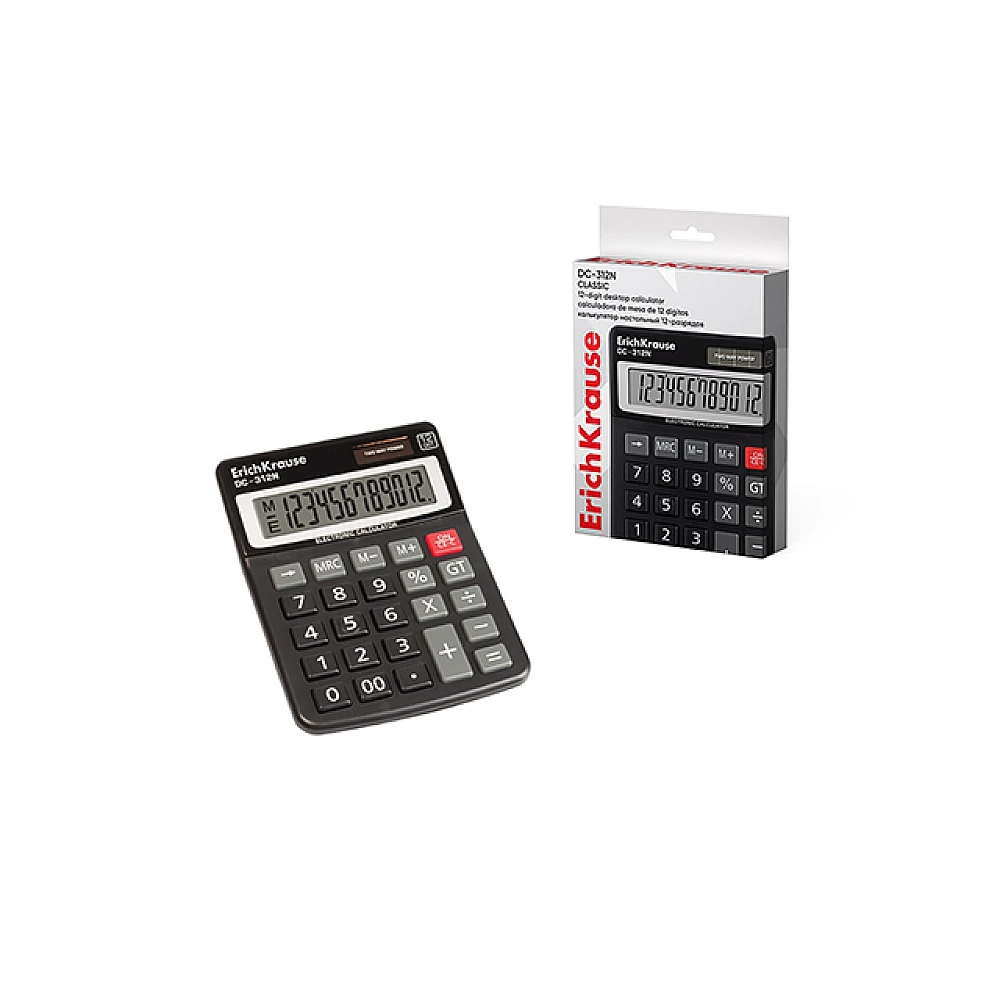 Calculator 12-Digit ErichKrause DC-312N Classic, negru